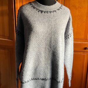 Cozy Charcoal Women's Crew Neck Sweater
